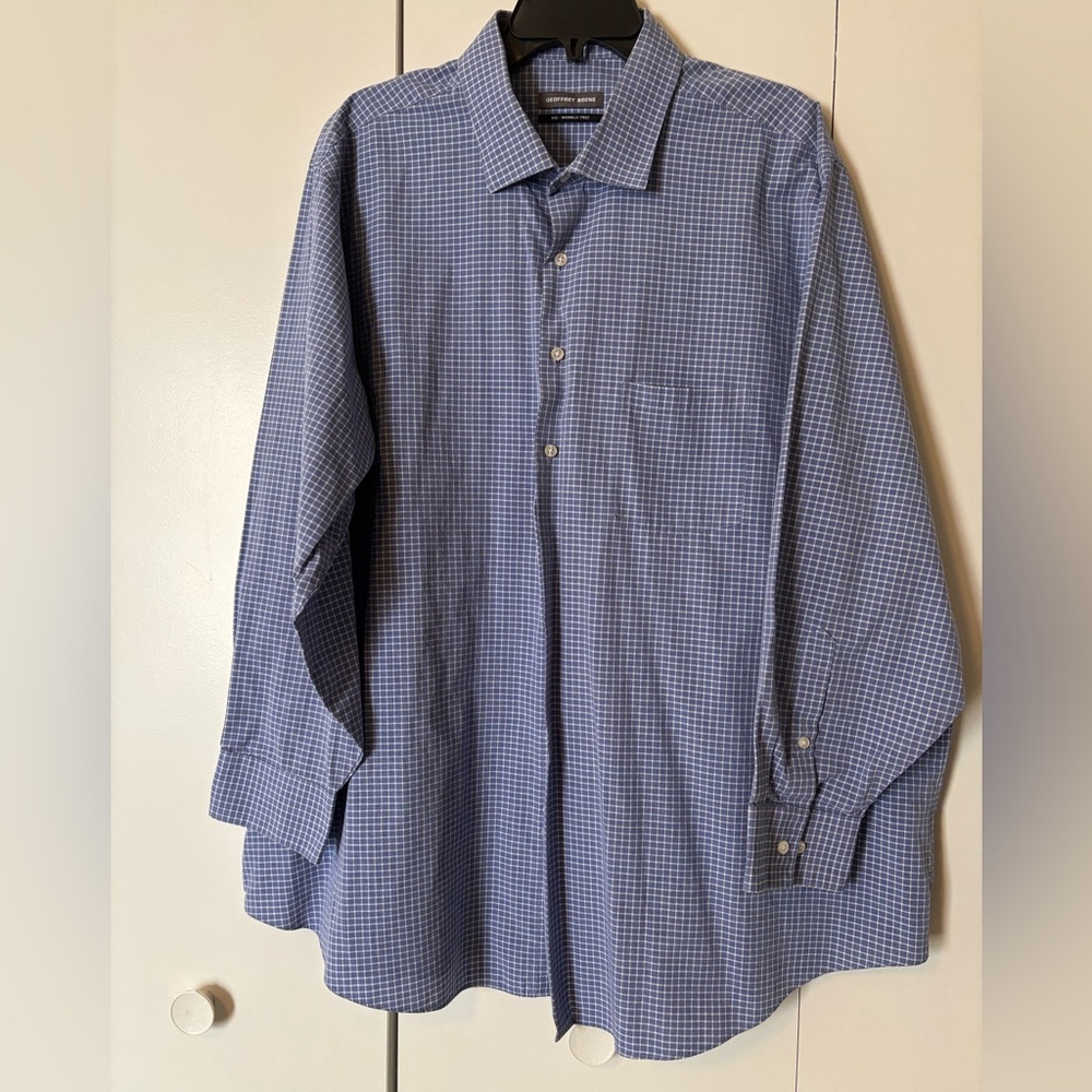 Geoffrey Beene blue long sleeve button down